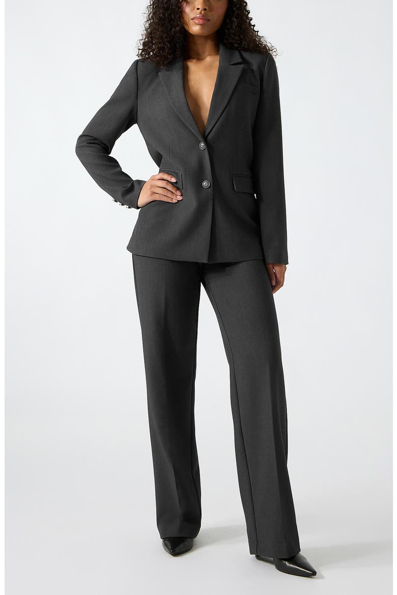 Joandra Perfect Blazer, Alternate, color, DARK GREY MELANGE