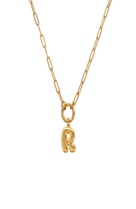 Bubble Up Initial Necklace- Gold Vermeil