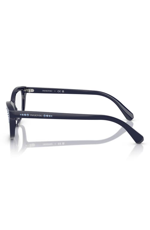 Swarovski 52mm Irregular Optical Glasses In Navy
