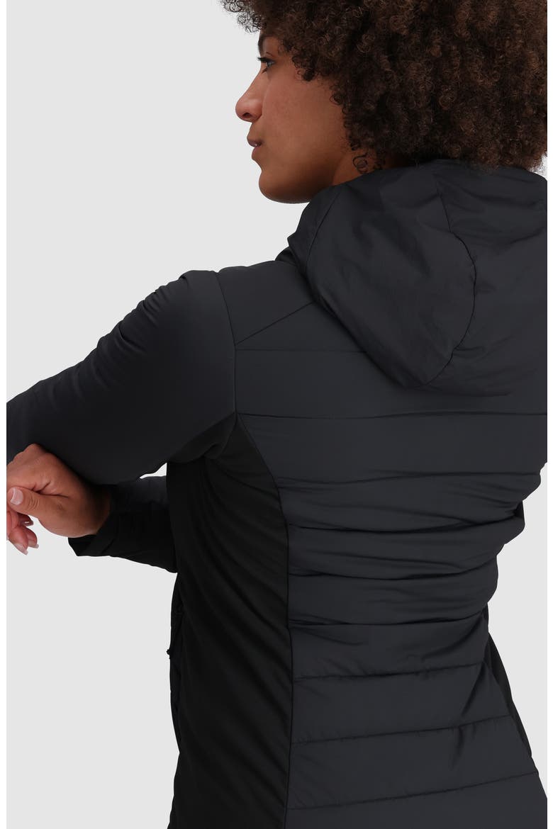 Shadow Water Resistant Insulated Hooded Jacket, Alternate, color, BLACK