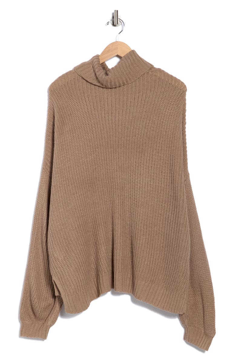 Splendid Turtleneck Sweater, Alternate, color, Toast