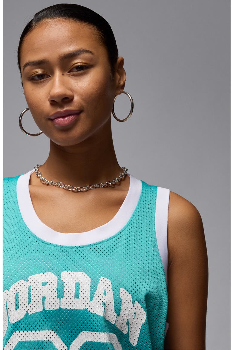40th Anniversary Mesh Tank Jersey, Alternate, color, WASHED TEAL/ WHITE/ WHITE