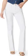 PAIGE Laurel Canyon Raw Hem High Waist Bootcut Jeans