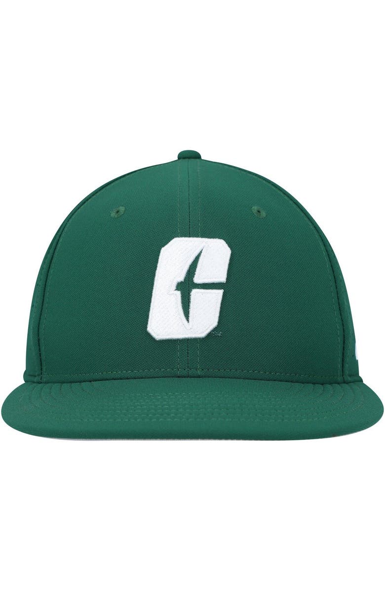 Nike Men's Nike Green UNC Charlotte 49ers True AeroBill Performance Fitted Hat, Alternate, color, 