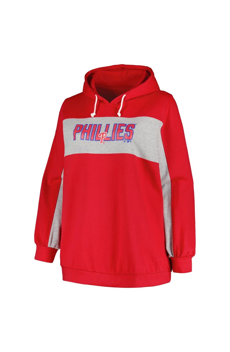 PROFILE Women's Profile Red Philadelphia Phillies Plus Size Pullover Hoodie, Alternate, color, 