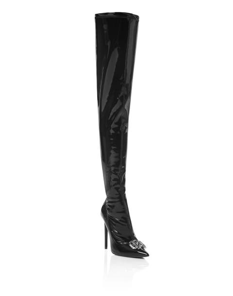Latex High Plein Heels Overknees  Boots Gothic Plein Women