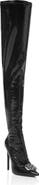 PHILIPP PLEIN Latex High Plein Heels Overknees Boots Gothic Plein Women
