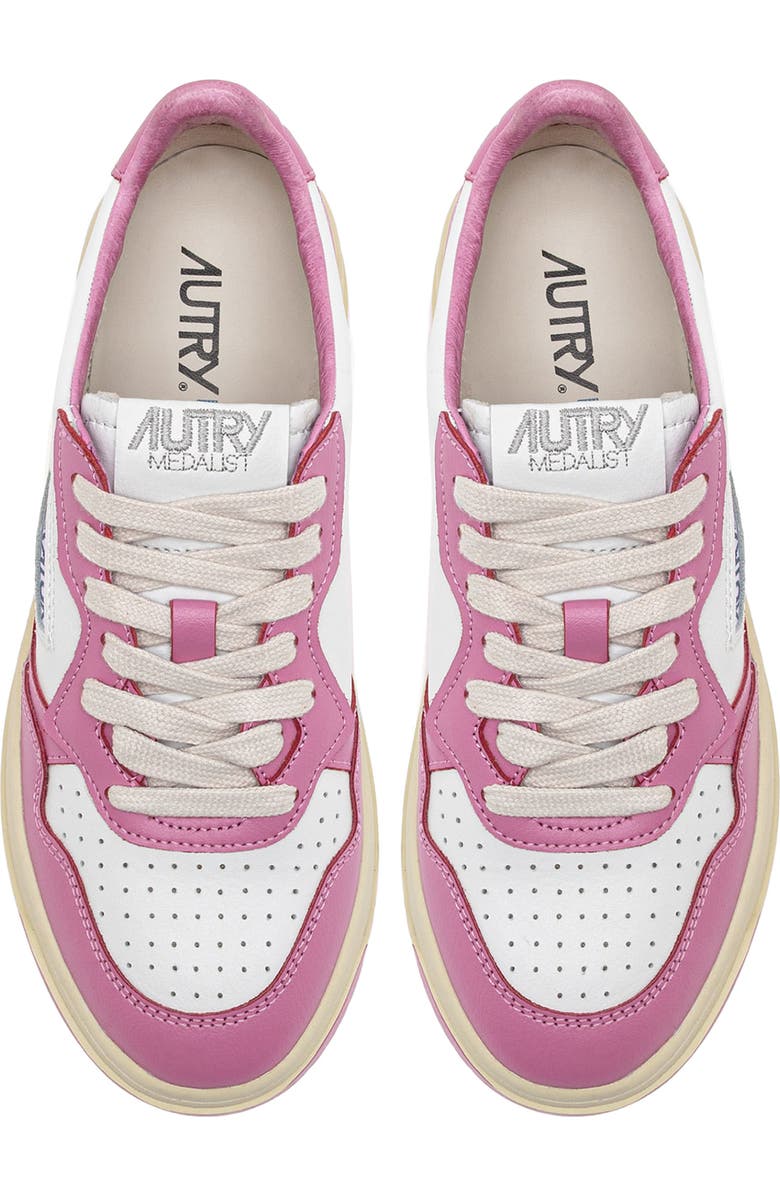 AUTRY Medalist Low Sneaker, Alternate, color, White/ Mauve
