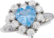 SAVVY CIE JEWELS Bold Heart CZ Statement Ring