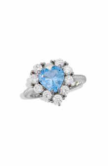 SAVVY CIE JEWELS Bold Heart CZ Statement Ring