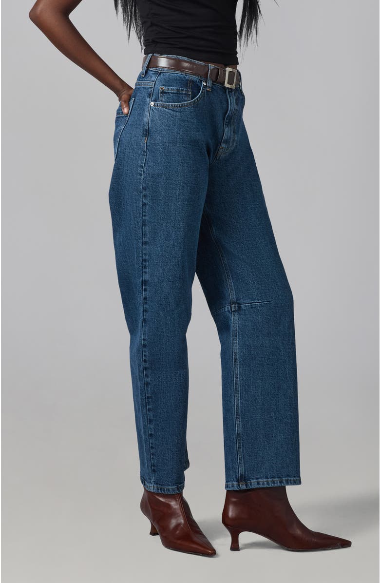 Lola Denim Dylan High Rise Barrel Jeans, Alternate, color, Classic Stone Blue