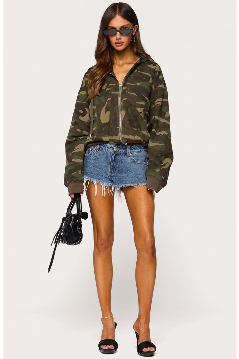 Blanche Camo Hooded Jacket, Alternate, color, OLIVE