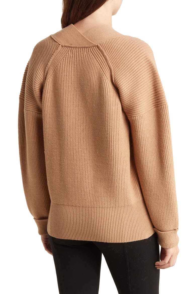 Francis V-Neck Sweater, Alternate, color, CAMEL