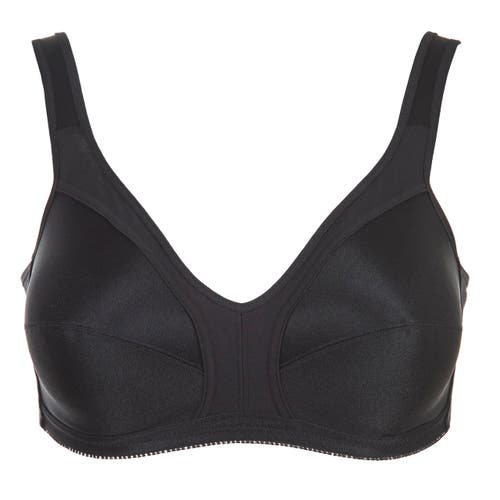 Dominique Intimates Isabella Everyday Wire Free Cotton Lined Bra In Black