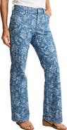 Tommy Bahama Jacquard Mid Rise Flare Jeans