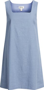 Open Edit Linen Blend Shift Dress