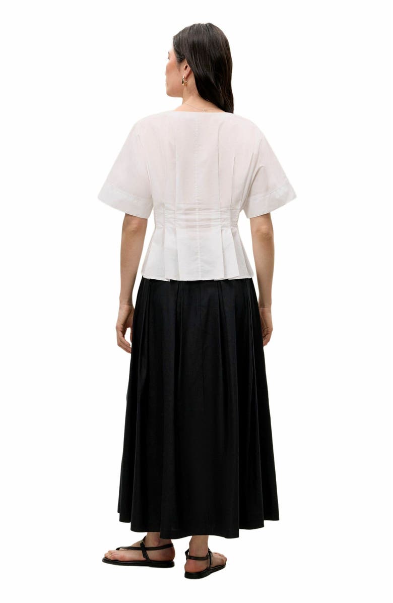 Rebecca Taylor Priya Poplin Top, Alternate, color, Milk