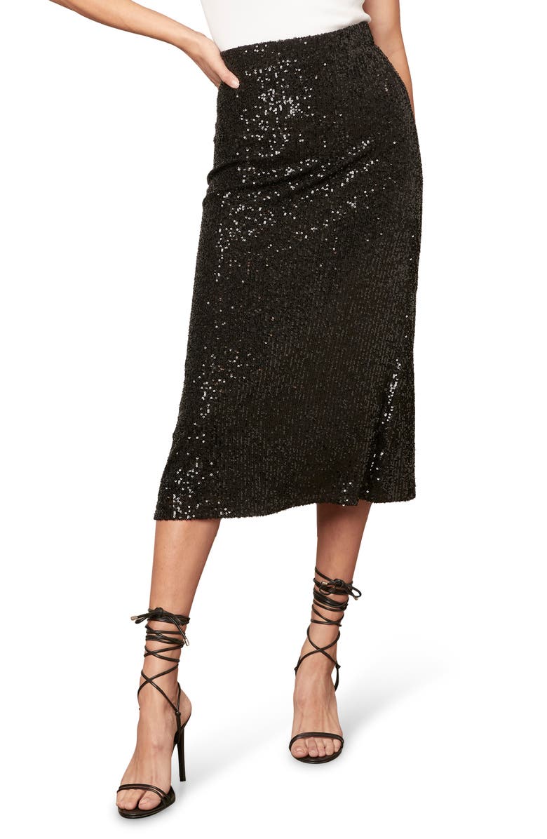 BB Dakota by Steve Madden BB Dakota Starry Night Sequin Skirt, Main, color,