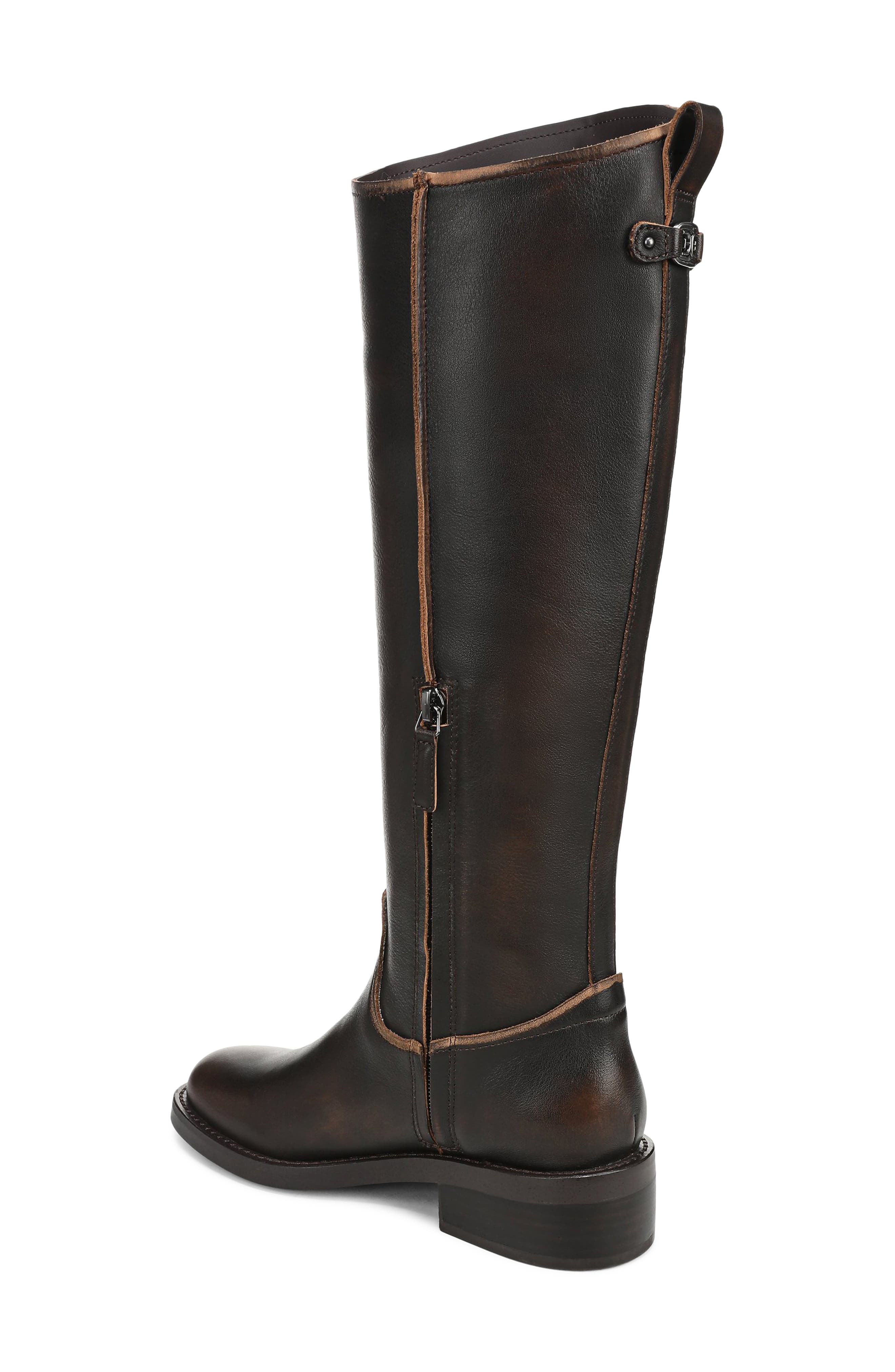 Meritt Leather Knee High Boot, Alternate, color, WASHED BROWN