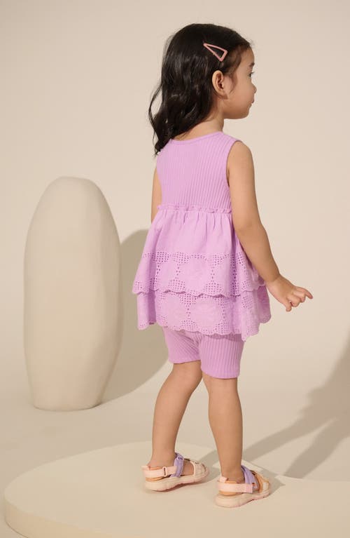 Next Kids' Tiered Tank & Shorts Set In Purple