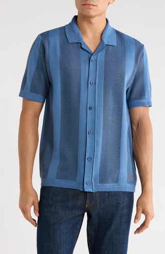 Wotison Short Sleeve Knit Button-Up Shirt