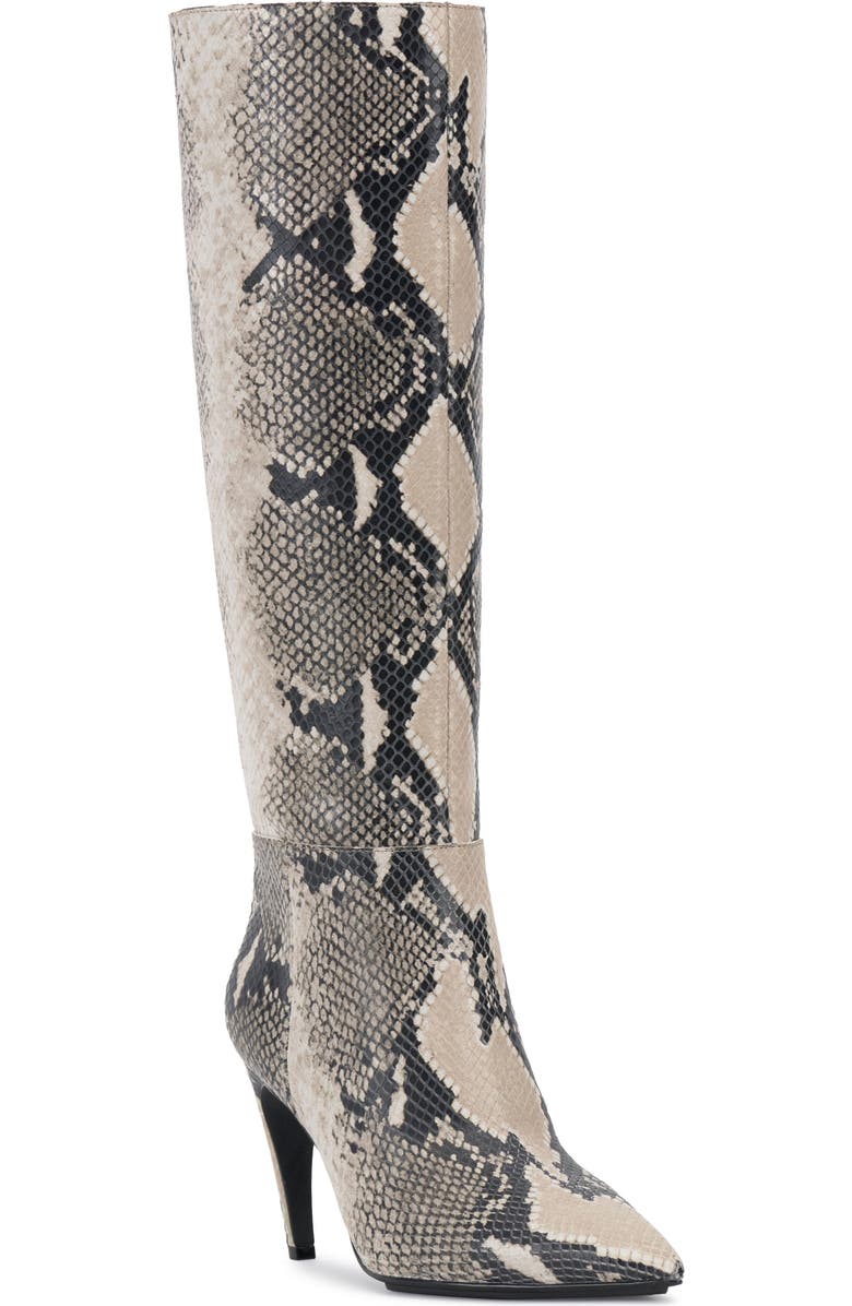 Vince Camuto Brigitte Pointed Toe Knee High Boot, Main, color, Ivory Multi