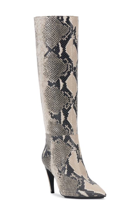 Brigitte Pointed Toe Knee High Boot (Women) (Regular & Wide Calf)