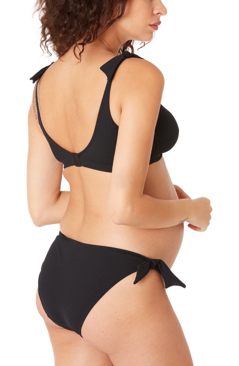 Cache Coeur Maternity bikini Porto Vecchio, Alternate, color, Black