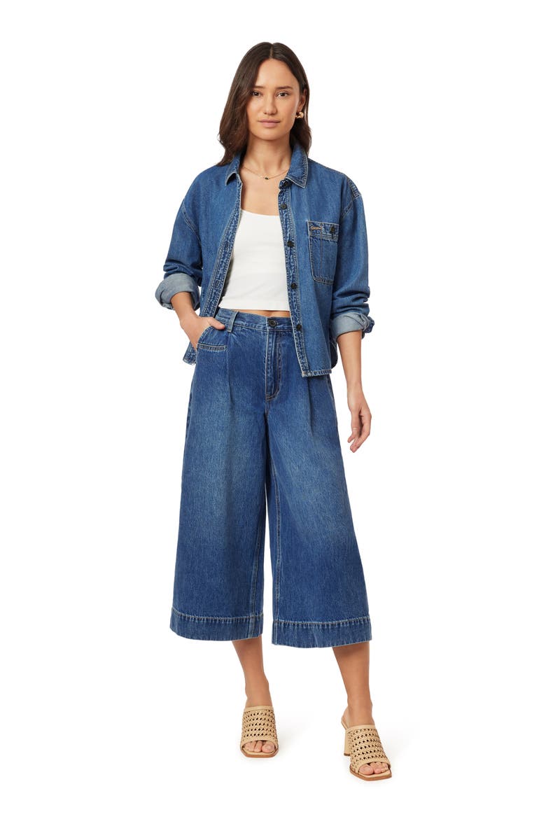 The Crop Denim Shirt, Alternate, color, TWO BRIDGES
