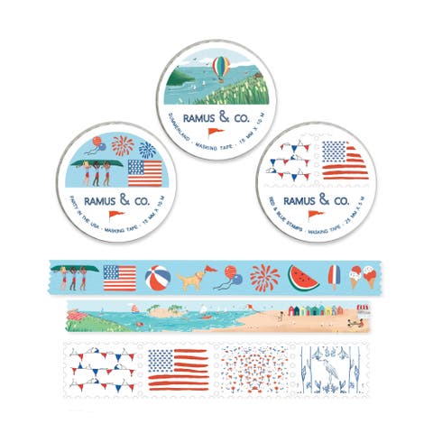 Illustrated Masking Tape - 3ct Rolls, Assorted Rolls