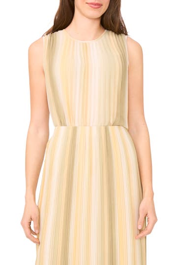 Halogen ® Pleated Sleeveless Shell Top In Green