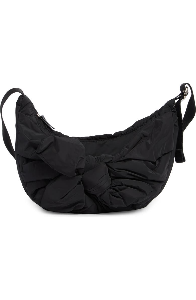 Dolce Vita Knotted Nylon Crossbody Bag, Main, color, Black