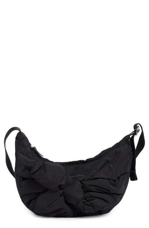 Knotted Nylon Crossbody Bag