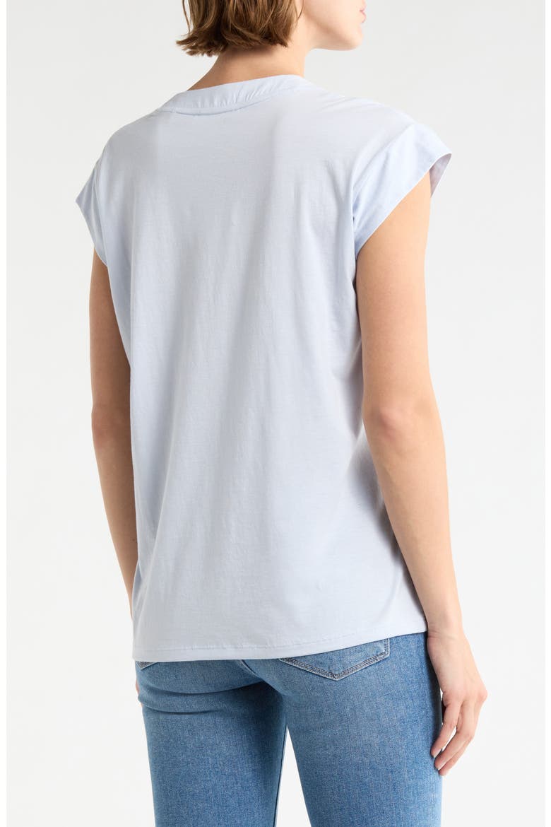 Pima Cotton V-Neck Tee, Alternate, color, CHAMBRAY BLUE