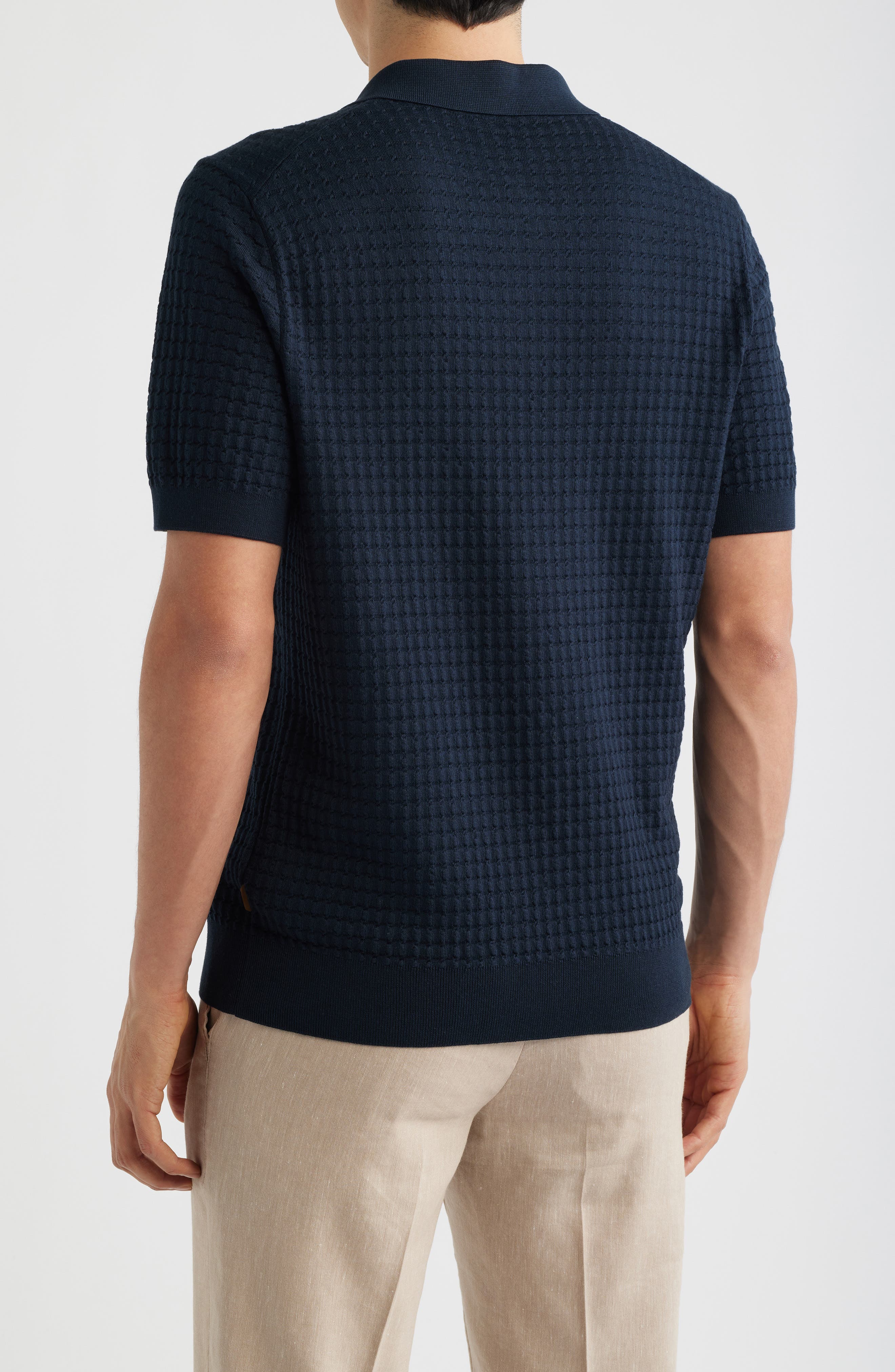 L-Nadalione Silk & Cotton Polo - image 2