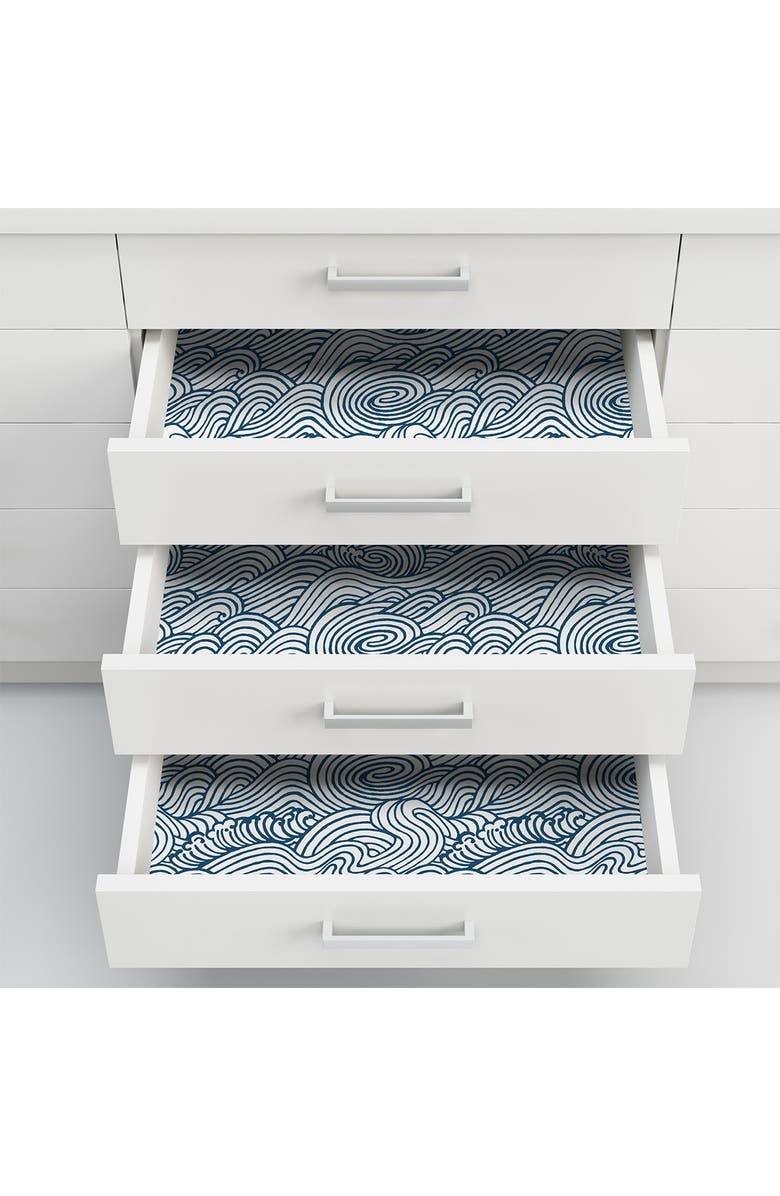 Wallpops Navy Saybrook Peel & Stick Wallpaper, Alternate, color, 
