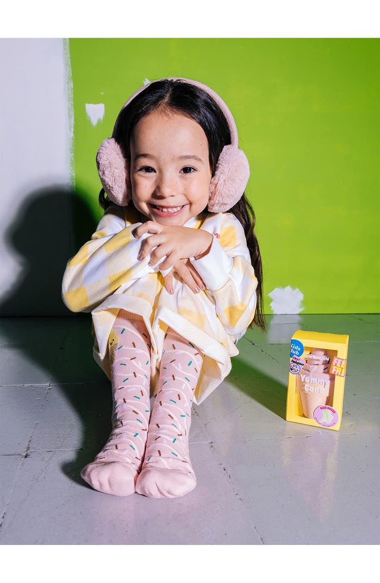 doiy Kids' Yummy Cone 3D Socks, Alternate, color, Pink Multicolor