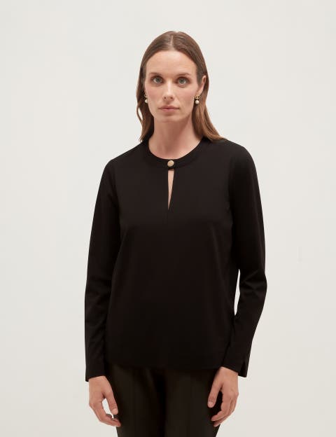 Janey Ponte Long Sleeve Tunic Top