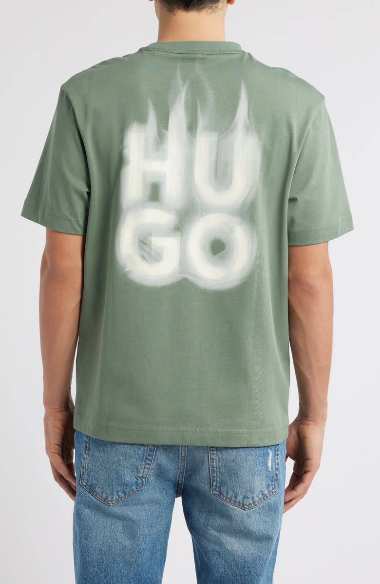 HUGO Dalsar Graphic T-Shirt, Alternate, color, Open Green
