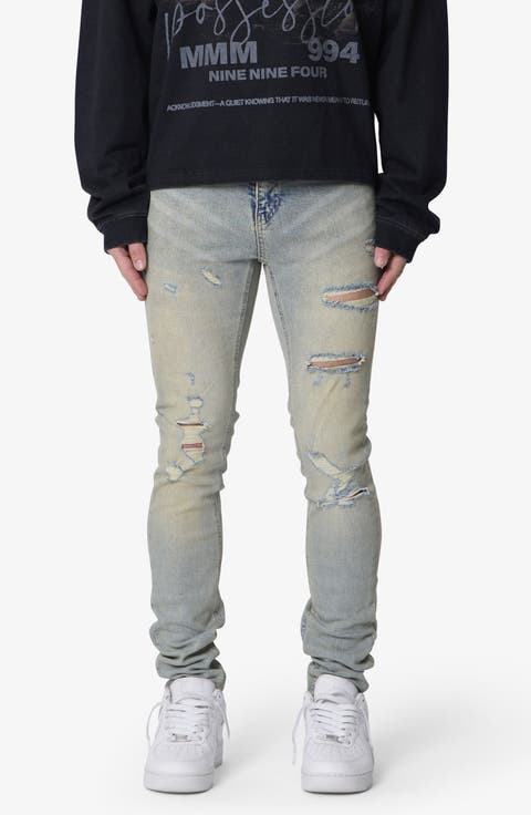 Shredded Skinny Denim Jeans