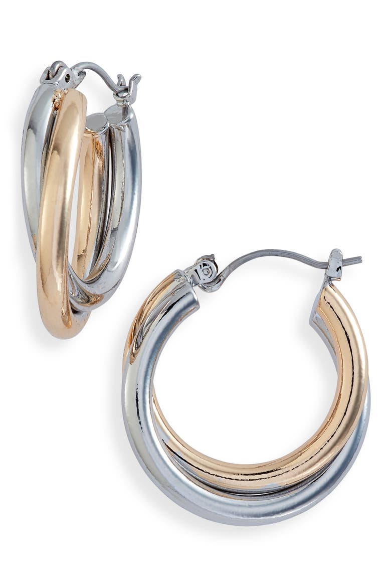 x Jenn Im Echo Earrings, Main, color, GOLD AND SILVER