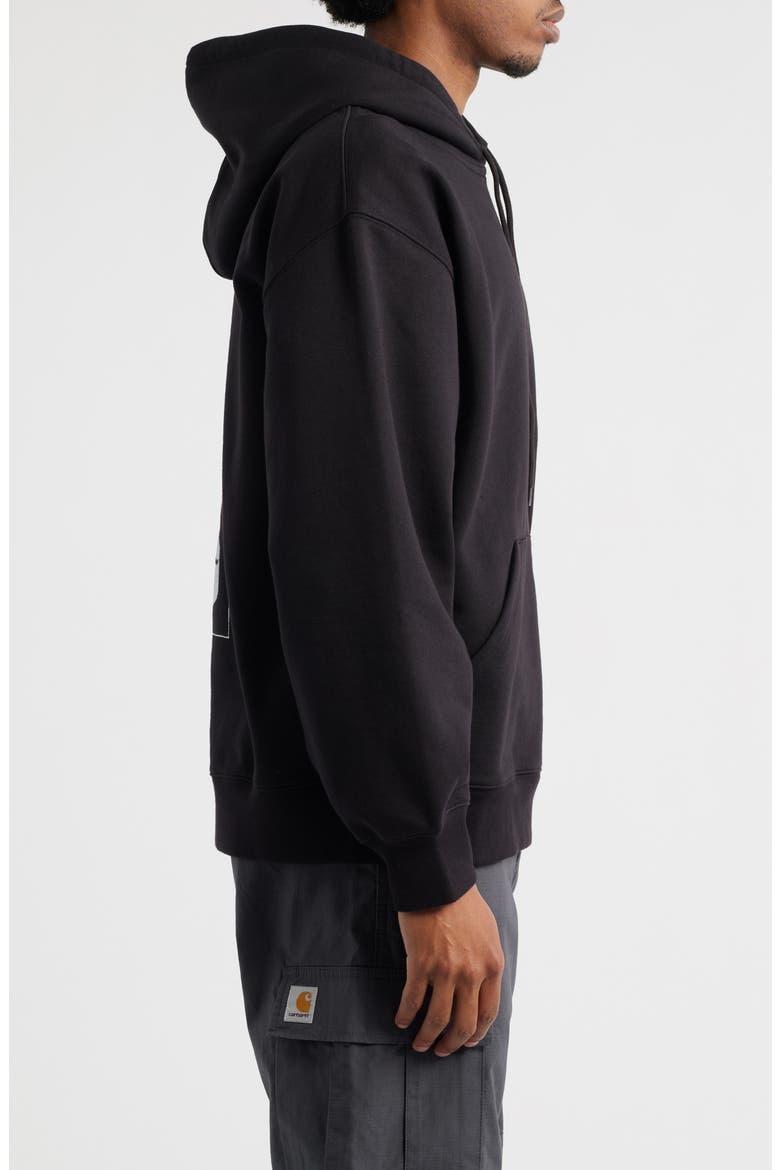 Logo Hooded Sweatshirt, Alternate, color, BLACK