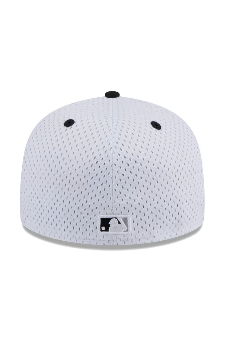 New Era Men's New Era White Chicago White Sox Throwback Mesh 59FIFTY Fitted Hat, Alternate, color, 