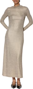 Walter Baker Ella Metallic Long Sleeve Sweater Dress