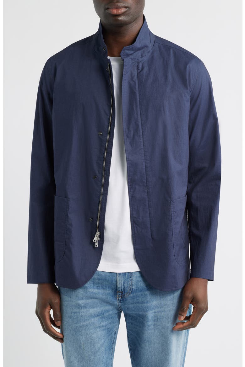 Crown Crafted Mayfair Cotton Zip Blazer, Main, color, NAVY