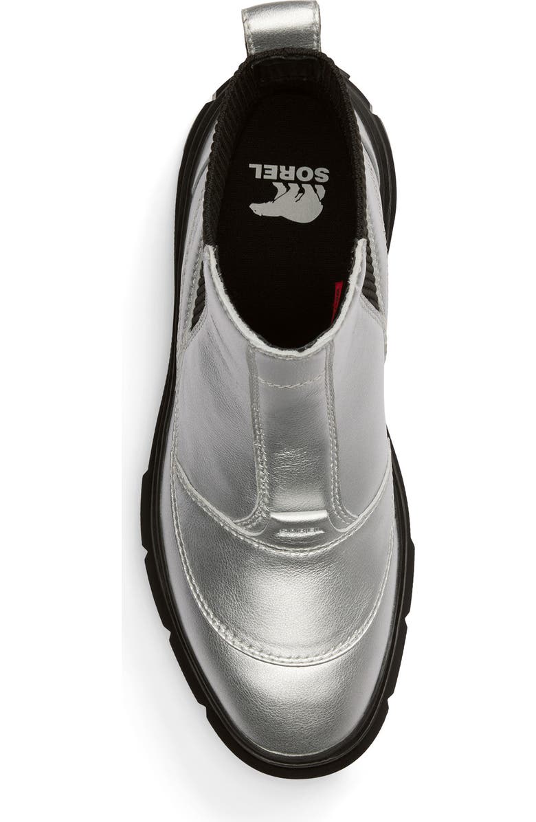 SOREL CARIBOU X Waterproof Platform Chelsea Boot, Alternate, color, Pure Silver/ Black