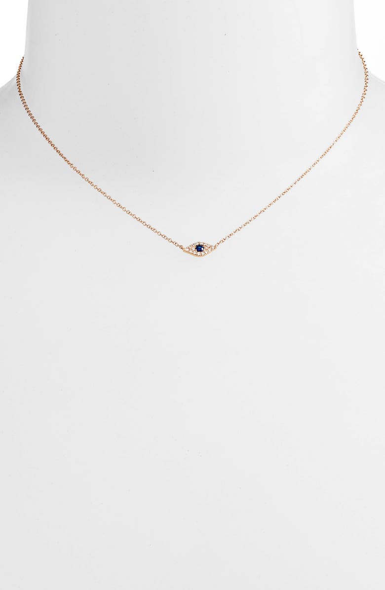 EF Collection Diamond & Tsavorite Evil Eye Choker, Alternate, color,