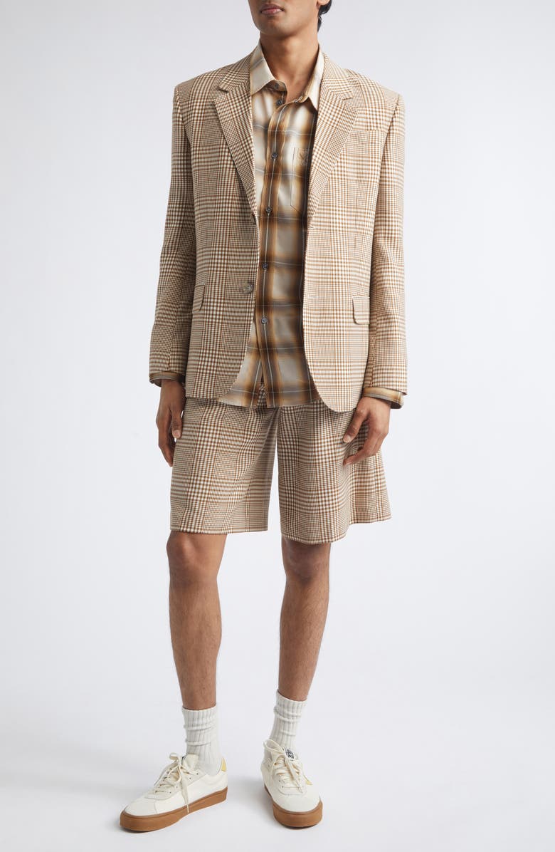 AMI PARIS Prince of Wales Plaid Virgin Wool Twill Jacket, Alternate, color,