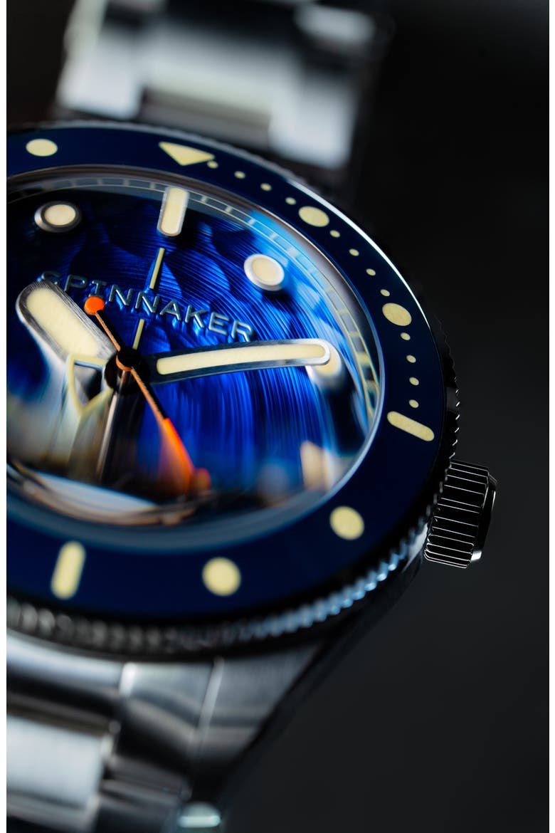 Challenger Automatic Bracelet Watch, 42mm, Alternate, color, BLUE