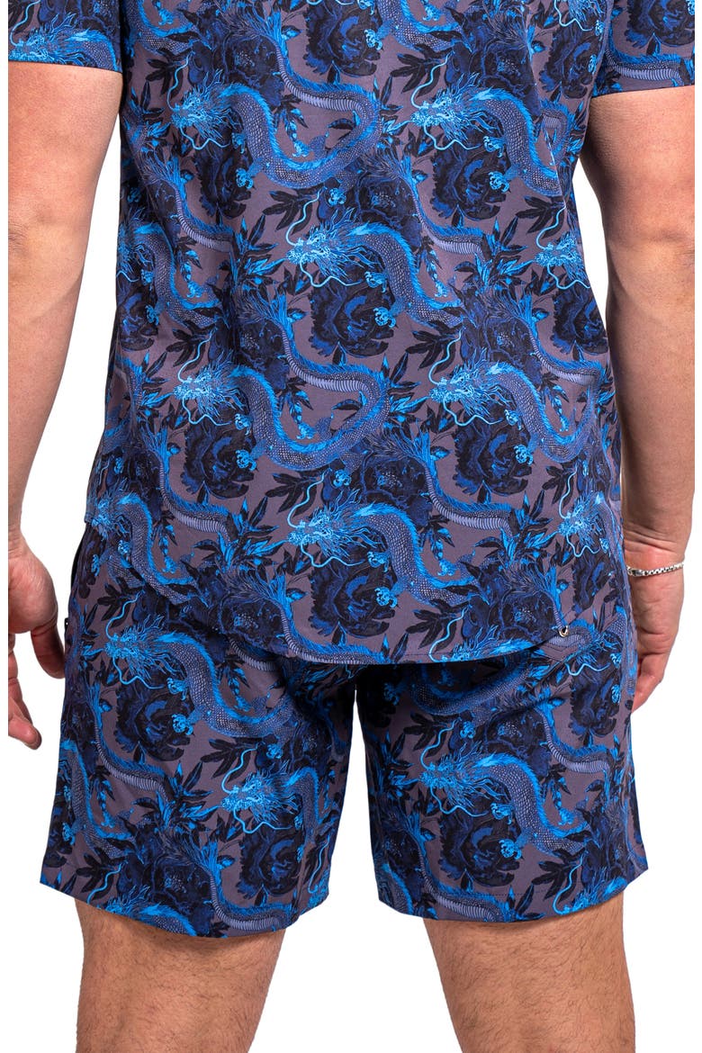 Liondragon Blue Swim Trunks, Alternate, color, BLUE